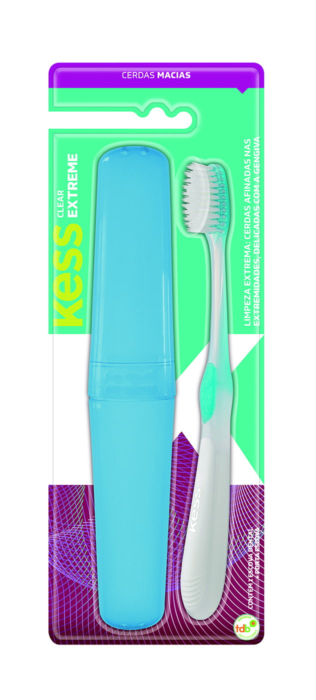 Escova Dental Kess Extreme Clear Com Porta Escova 2018