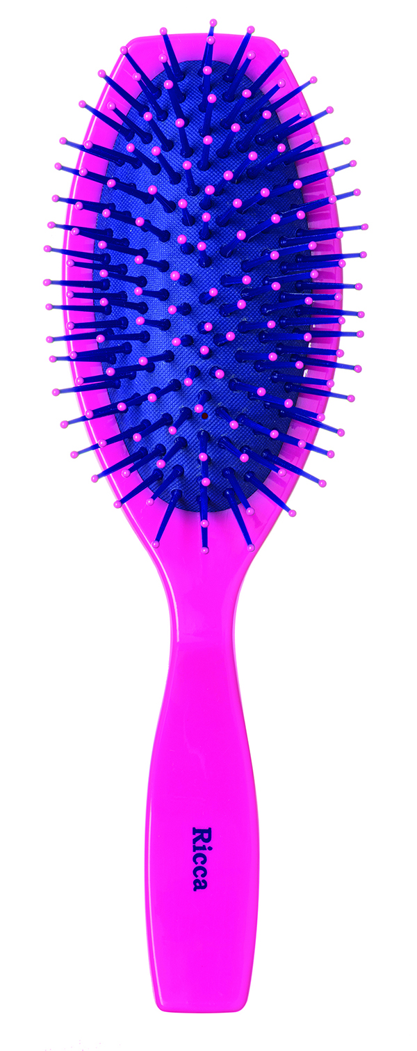 Escova Ricca Almofadada Oval Pink 2427