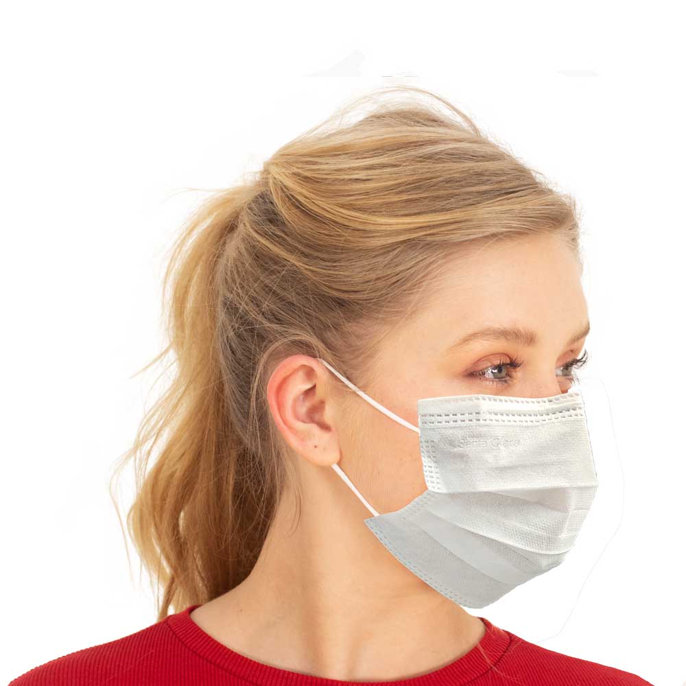 MÁSCARA DESCARTÁVEL  C/ ELÁSTICO PACOTE C/ 5