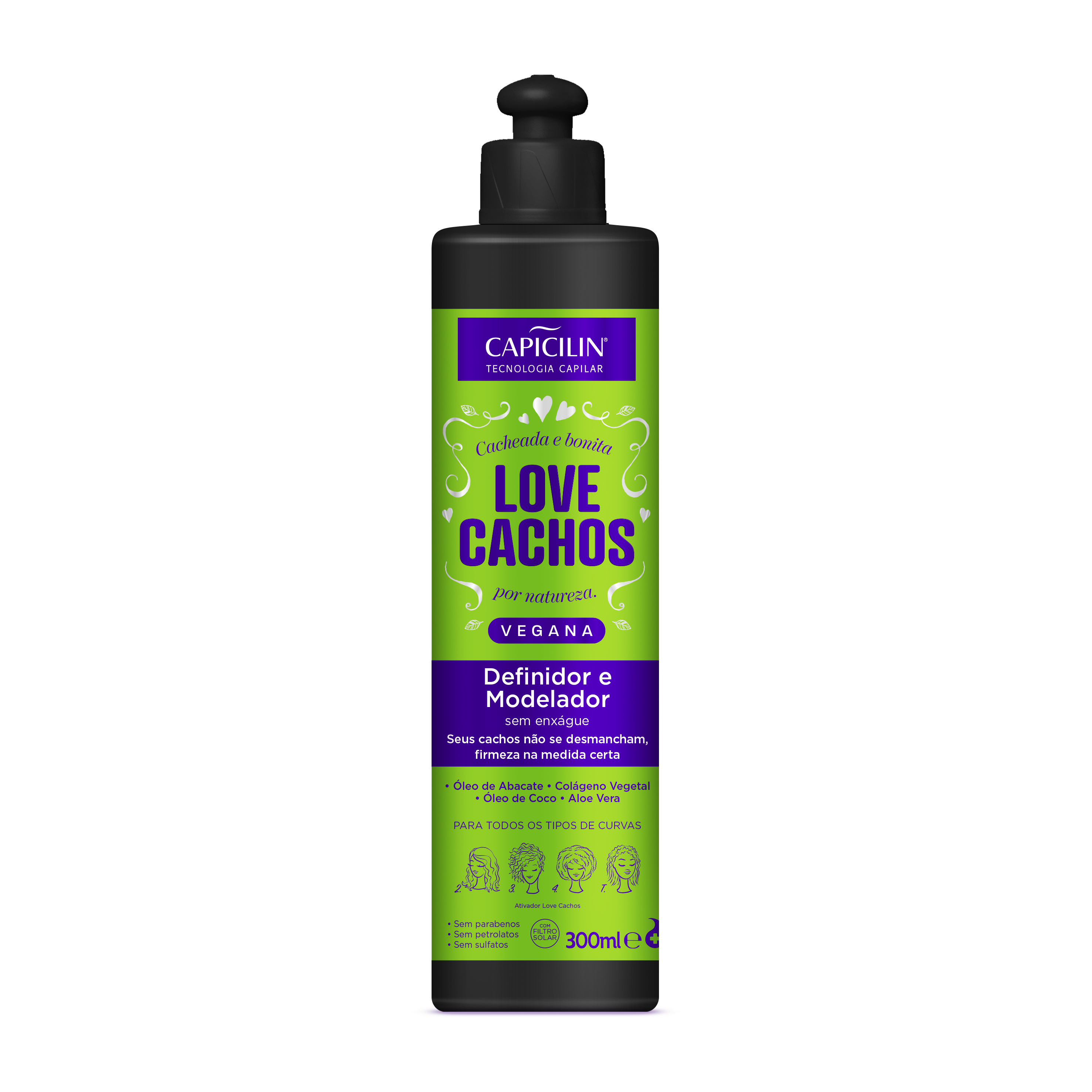 Definidor e Modelador Capicilin Love Cachos 300ml