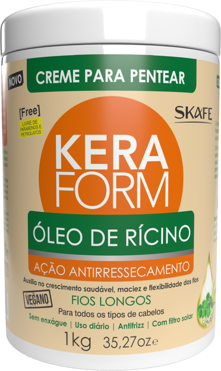 CREME PARA  PENTEAR KERAFORM ÓLEO DE RÍCINO 1KG