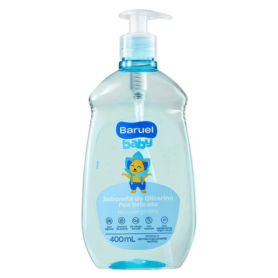SABONETE LÍQUIDO BARUEL BABY GLICERINA PELE DELICADA 400ML