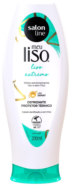 DEFRIZANTE SALON LINE PROTETOR TÉRMICO MEU LISO EXTREMO BRILHO ESPELHADO  200ML