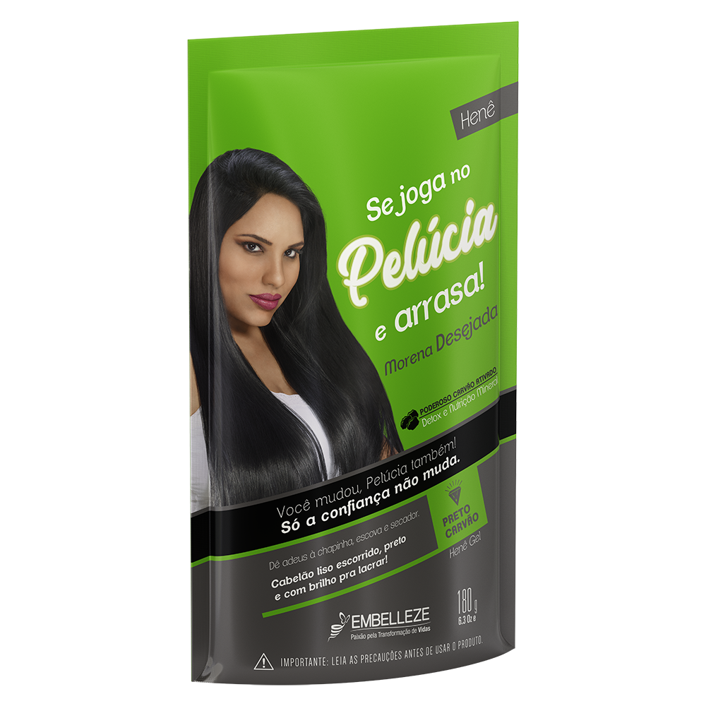 PELUCIA HENE GEL CARVAO 180G EMBELLEZE 180G