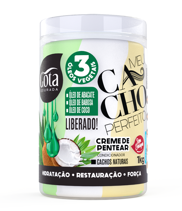 CREME DE PENTEAR OLEO DE ABACATE OLEO DE BABOSA E OLEO DE COCO 1KG