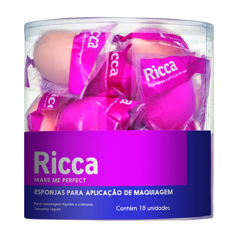Esponja para Maquiagem Ricca Make Me Perfect (18 Unidades) 1798