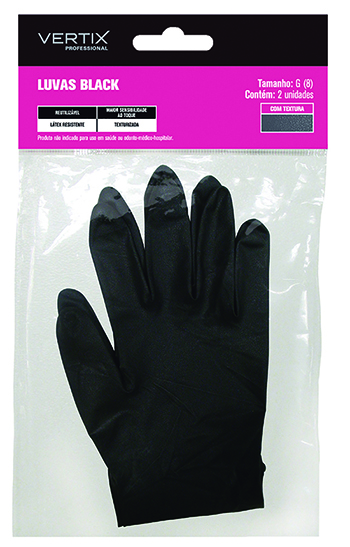 Luva Vertix Black Tamanho G Vertix (2 Unidades) 3222