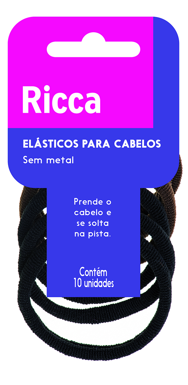 Elástico Ricca Basic Sem Metal 15mm 903 (10 Unidades)