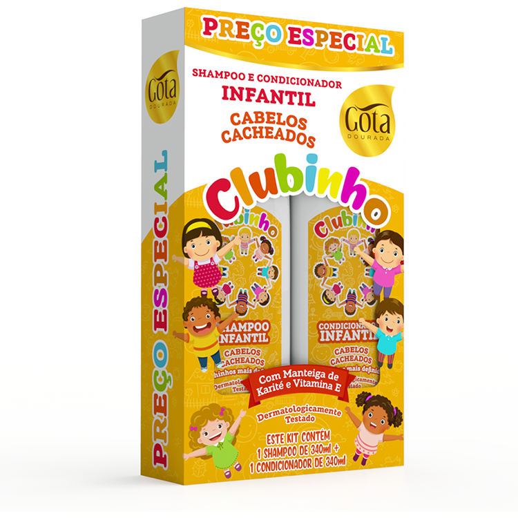 KIT SHAMPOO + CONDICIONADOR CLUBINHO CACHEADOS 340ML