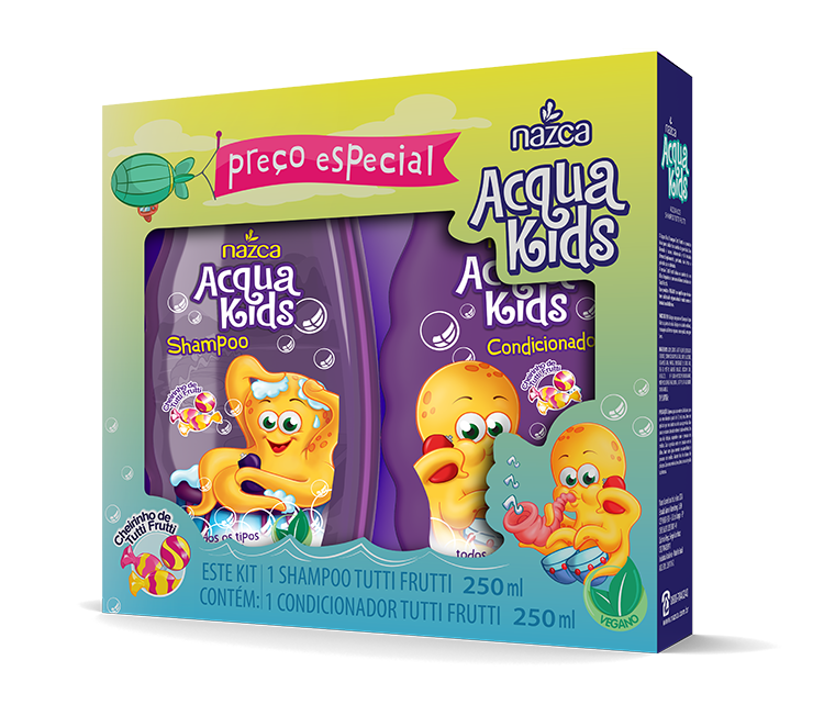 Kit Shampoo + Condicionador Acqua Kids Tutti Frutti 250ml