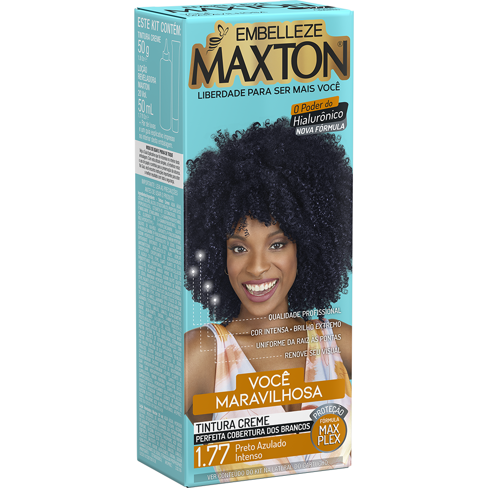 Tintura Maxton Preto Azulado Intenso 1.77 