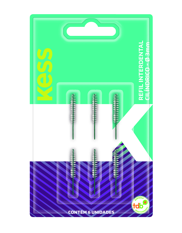 Refil Interdental Kess Cilíndrico 3 mm 1994 (6 Unidades)