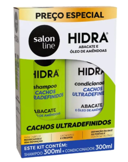 KIT SHAMPOO E CONDICIONADOR SALON LINE HIDRA ABACATE  300ML