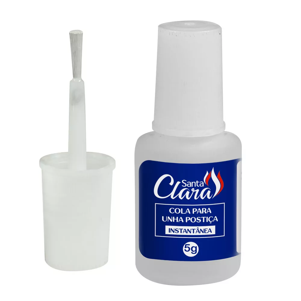 Cola para Unha Postiça Santa Clara com Pincel 5g Ref. 5066 | JS Cosméticos