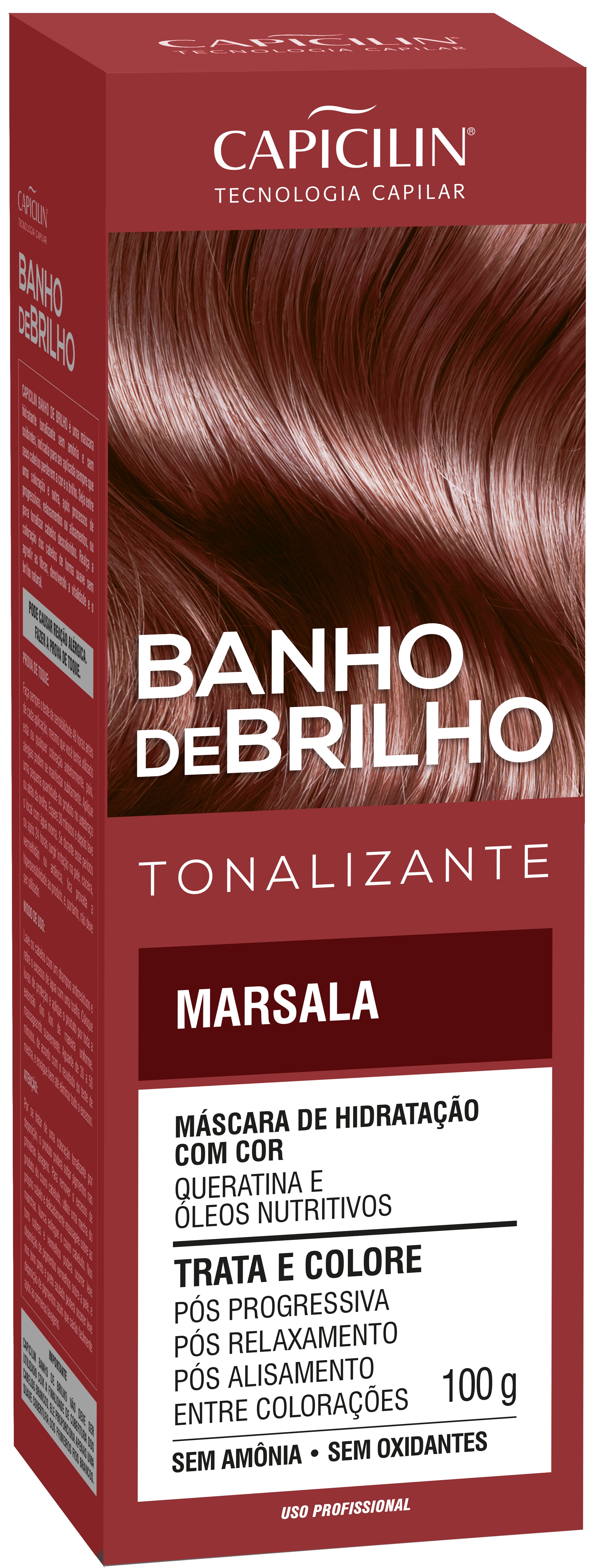 Tonalizante Capicilin Banho de Brilho Marsala 100g