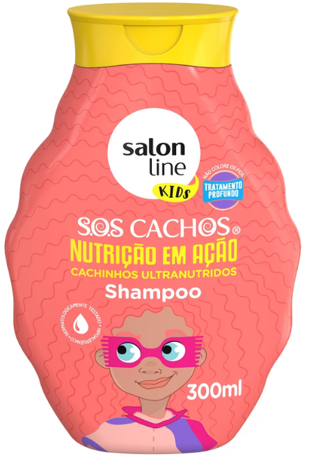 SHAMPOO SALON LINE SOS CACHOS KIDS SUPER ÓLEOS  300ML
