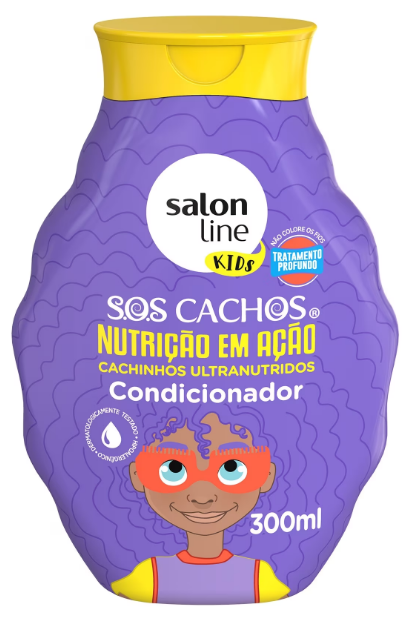 CONDICIONADOR SALON LINE SOS CACHOS KIDS SUPER ÓLEOS  300ML