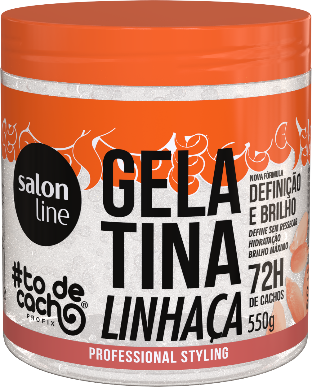 GELATINA SALON LINE LINHAÇA #TODECACHO DEFINIÇÃO E BRILHO  550G