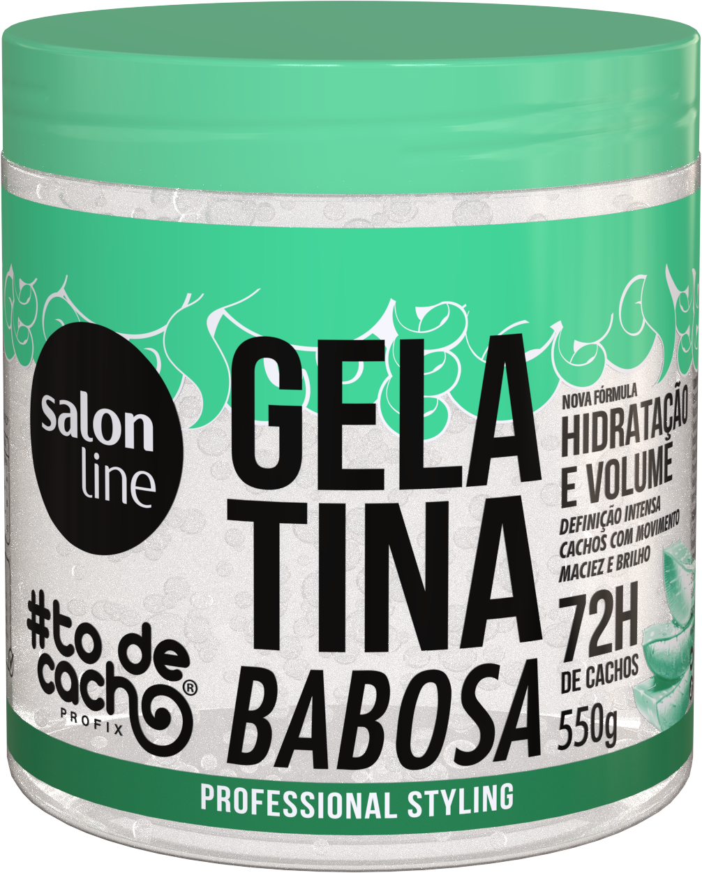 GELATINA SALON LINE BABOSA #TODECACHO VOLUME E HIDRATAÇÃO  550G