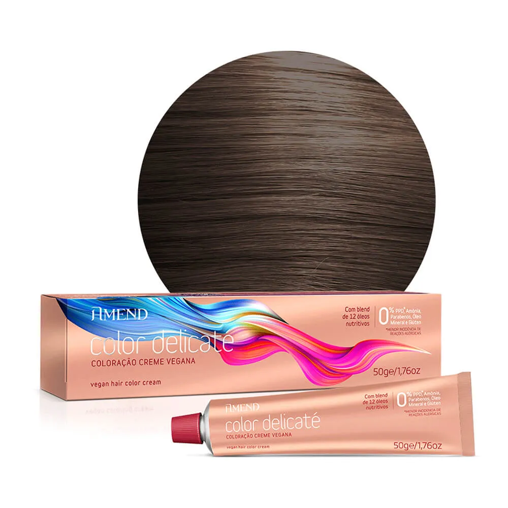 COLORAÇÃO VEGANA AMEND COLOR DELICATÉ 7.0 LOURO MÉDIO 50G