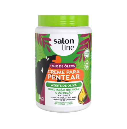 CREME PARA PENTEAR SALON LINE AZEITE DE OLIVA  1KG