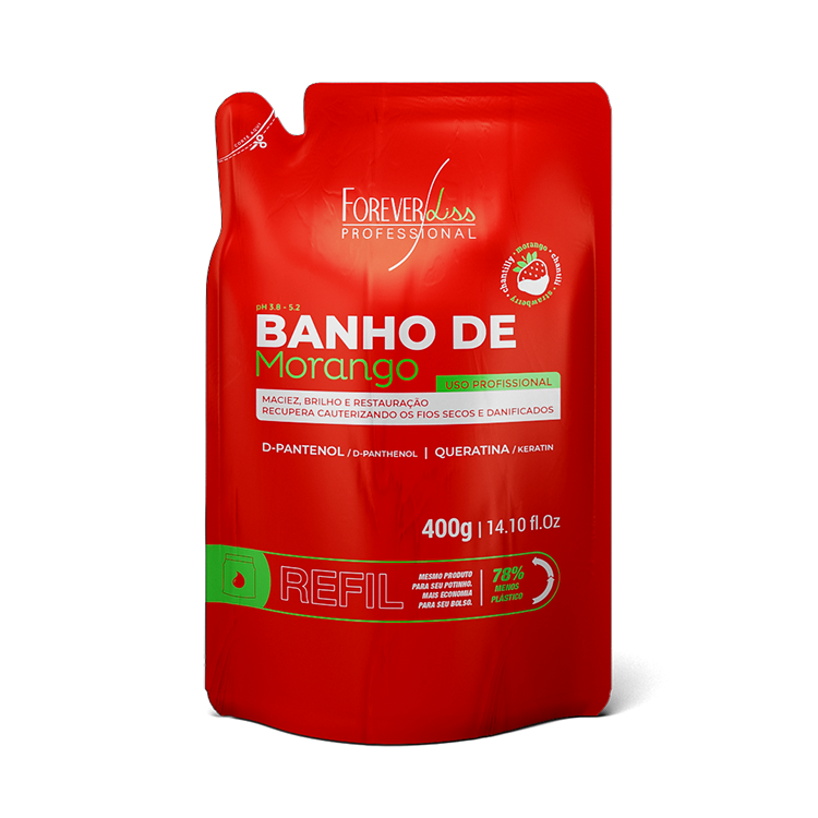 MASC F.LISS BANHO DE MORANGO REFIL 400G