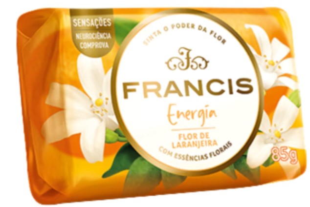 SABONETE BARRA FRANCIS INTENSO LARANJA 108X85G
