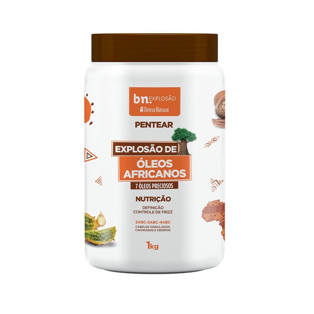 CREME PARA PENTEAR BELEZA NATURAL EXPLOSÃO DE ÓLEOS AFRICANOS 1KG