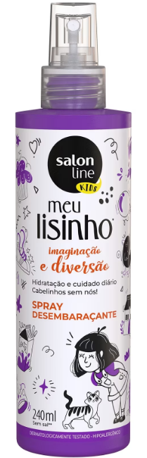 SPRAY SALON LINE MEU LISO KIDS DESEMBARAÇANTE HIDRATAÇÃO E BRILHO  240ML