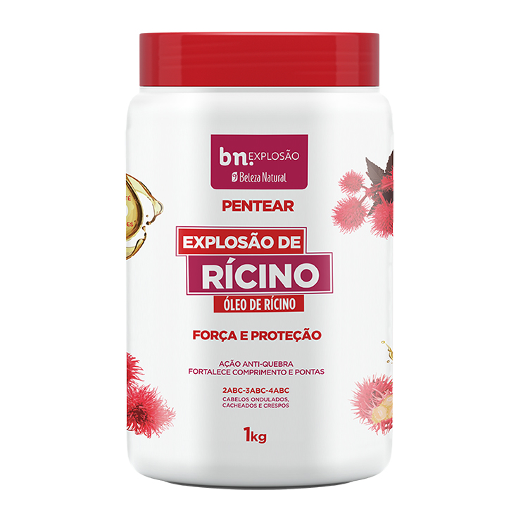 CREME PARA PENTEAR BELEZA NATURAL EXPLOSÃO DE RÍCINO 1KG 