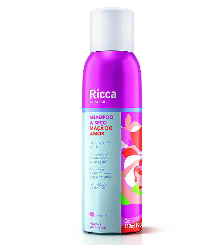 Shampoo a Seco Ricca Maçã Do Amor 150ml