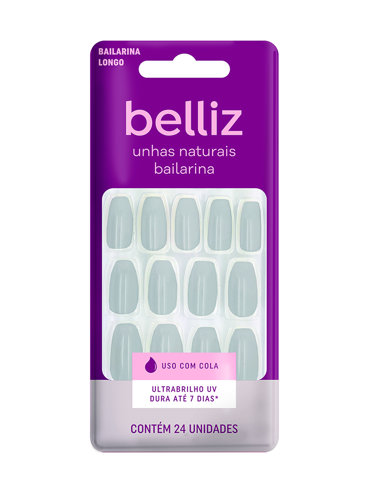 Unha Postiça Belliz Bailarina (24 Unidades)
