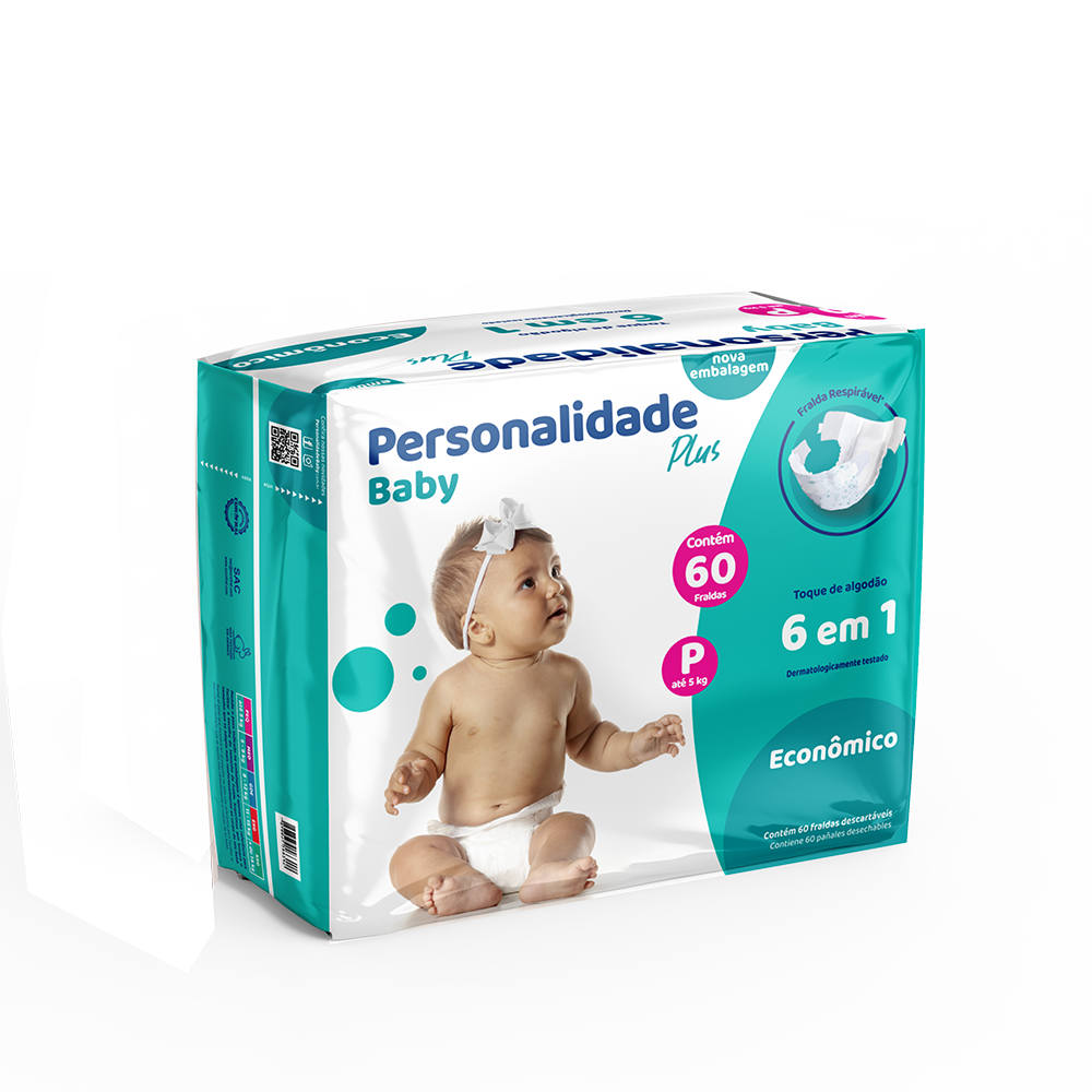 FRALDA PERSONALIDADE B.PLUS ECO P C/60