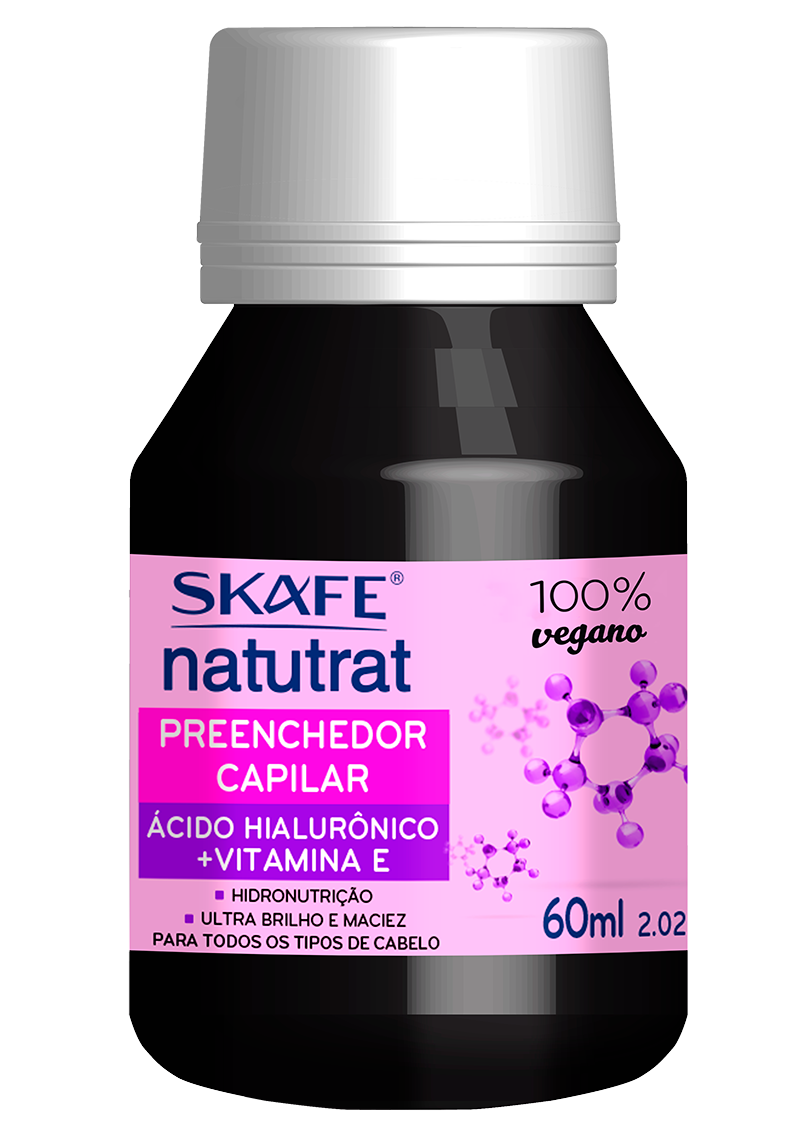 ÓLEO DE PREENCHEDOR CAPILAR ACIDO HIALURÔNICO + VITAM.E  NATUTRAT SOS 60ML