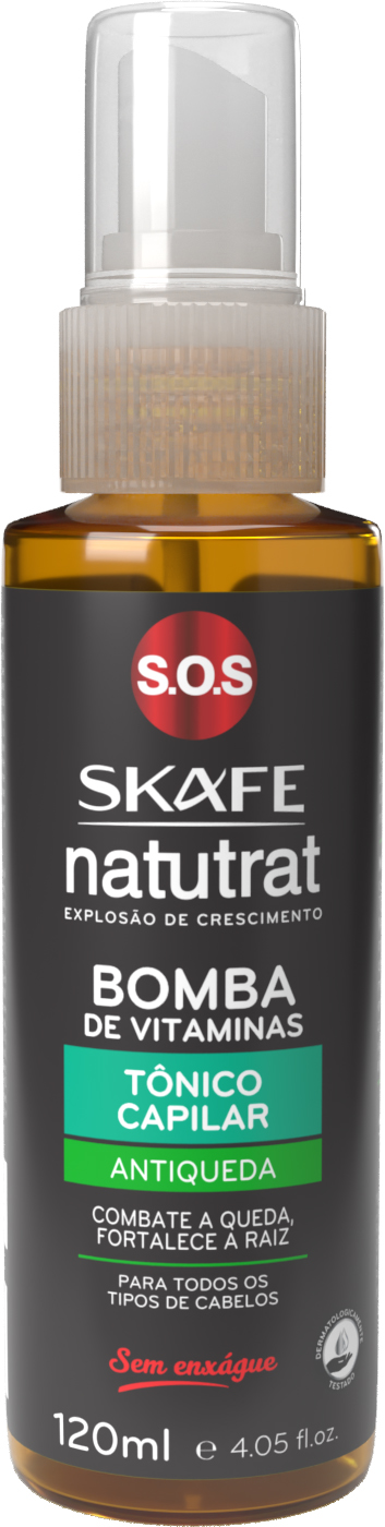 TÔNICO CAPILAR ANTIQUEDA NATUTRAT SOS BOMBA DE VITAMINAS 120ML