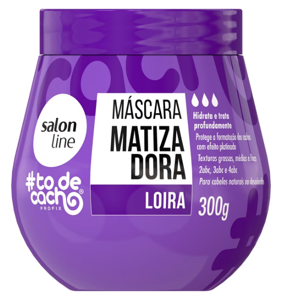 MÁSCARA MATIZADORA SALON LINE  #TODECACHO LOIRA ROXA 300G