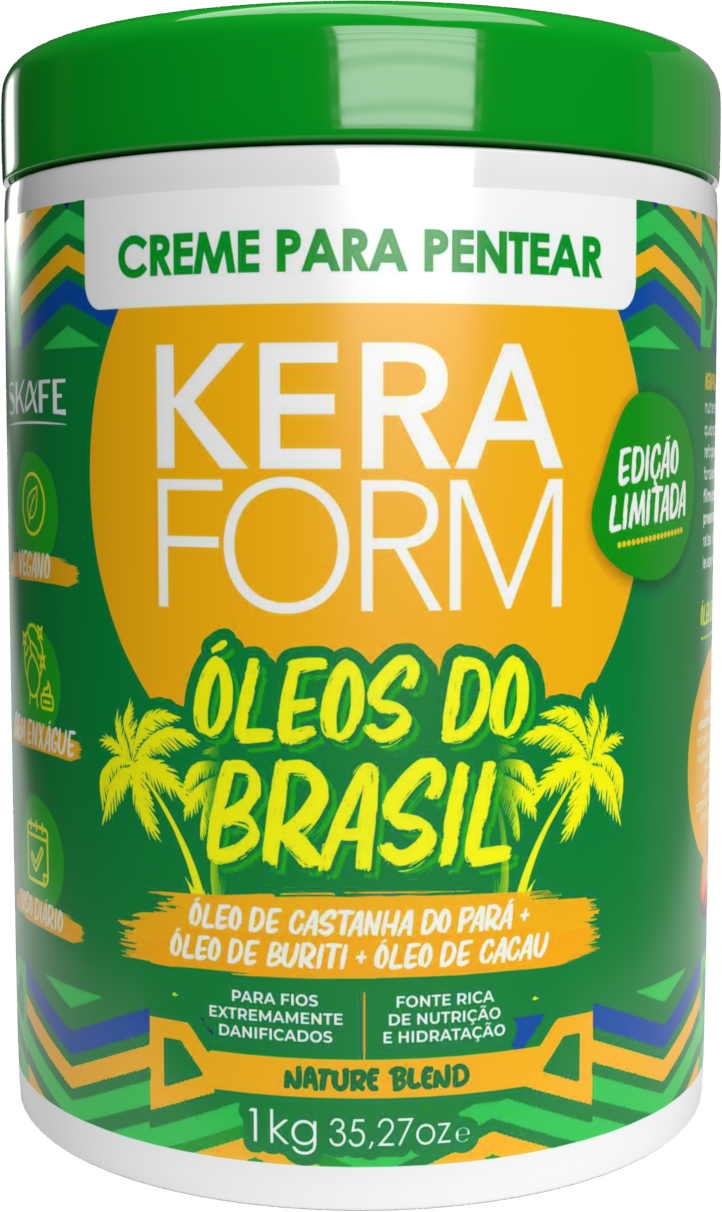 CREME PARA PENTEAR KERAFORM ÓLEOS DO BRASIL 1KG