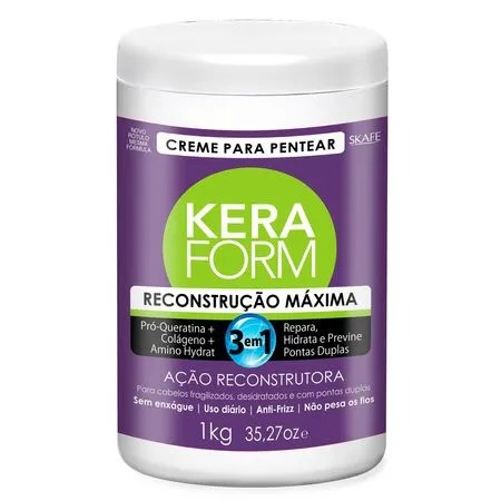 Creme para Pentear Skafe Keraform Reconstrução Máxima 1kg