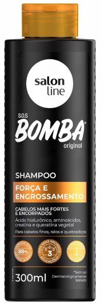 SHAMPOO SALON LINE SOS BOMBA FORÇA E ENGROSSAMENTO 300ML