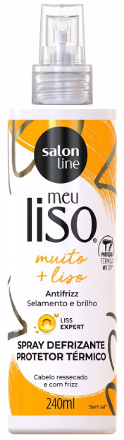 SPRAY DEFRIZANTE SALON LINE MEU LISO MUITO + LISO PROTETOR TÉRMICO 240ML