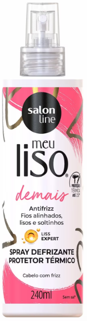 DEFRIZANTE SALON LINE MEU LISO DEMAIS SPRAY PROTETOR TÉRMICO 240ML