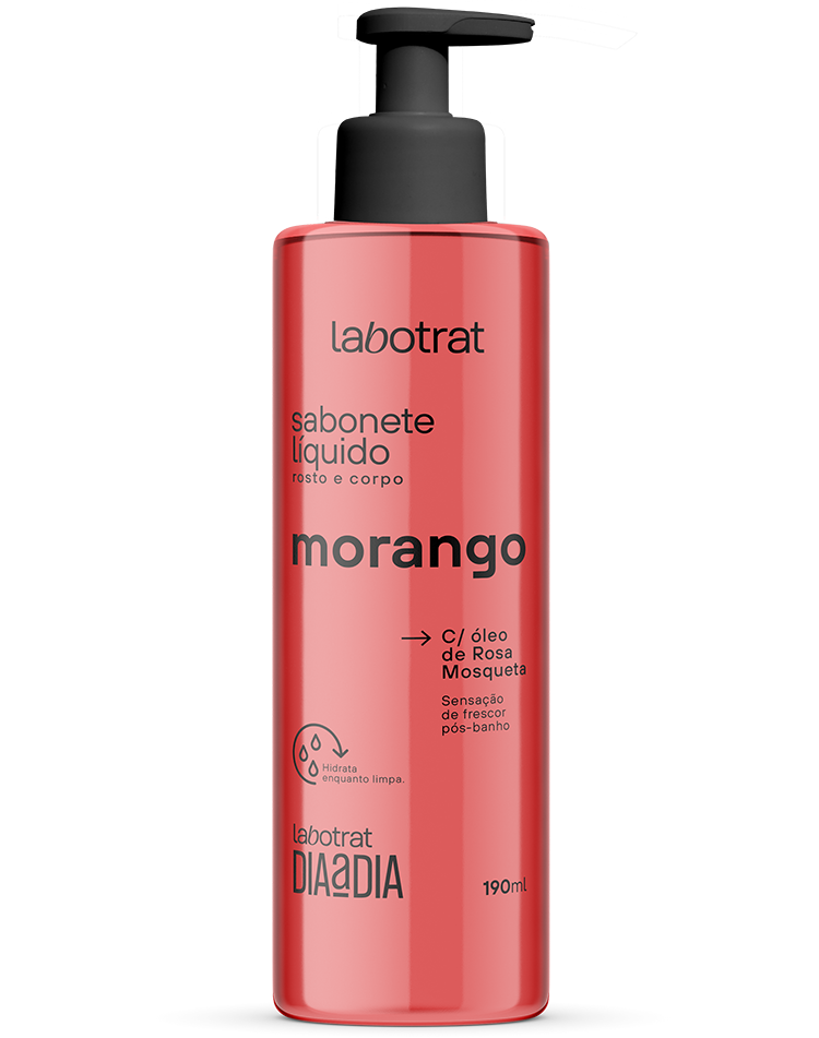 SABONETE LÍQUIDO MORANGO DIA A DIA 190ML LABOTRAT