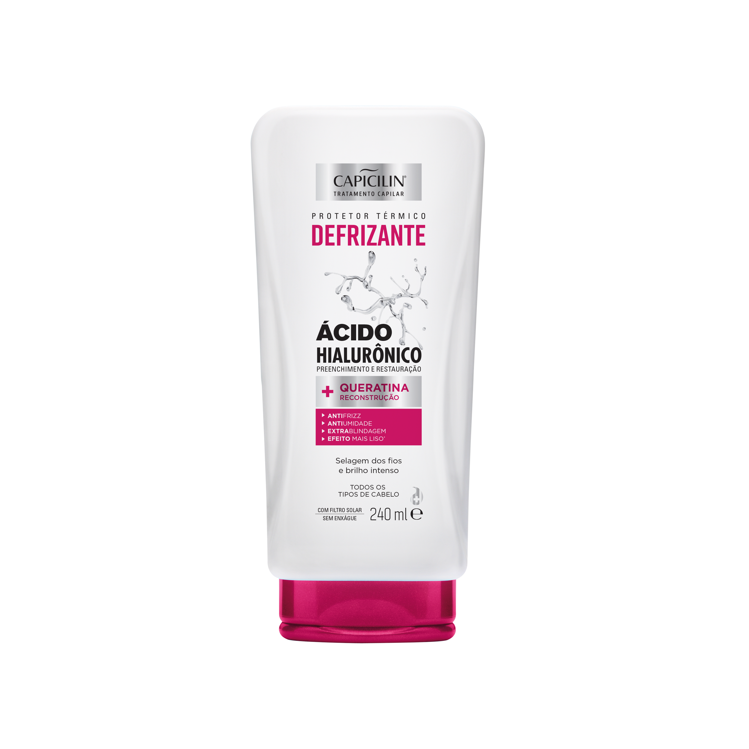 Defrizante Capicilin Ácido Hialurônico + Queratina 240ml