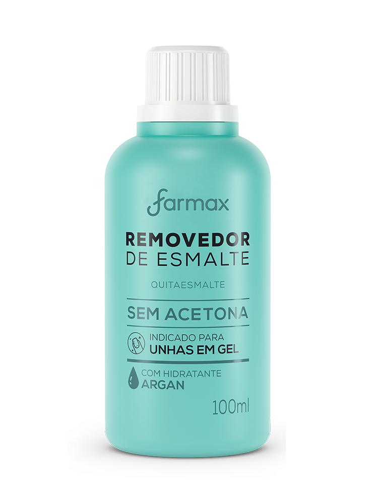 REMOVEDOR SEM ACETONA ARGAN FARMAX 100ML