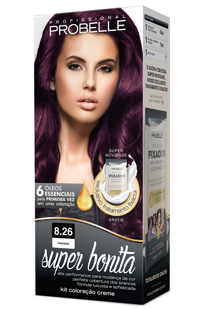 KIT COLORAÇÃO SUPER BONITA 8.26 MERSALA 50ML