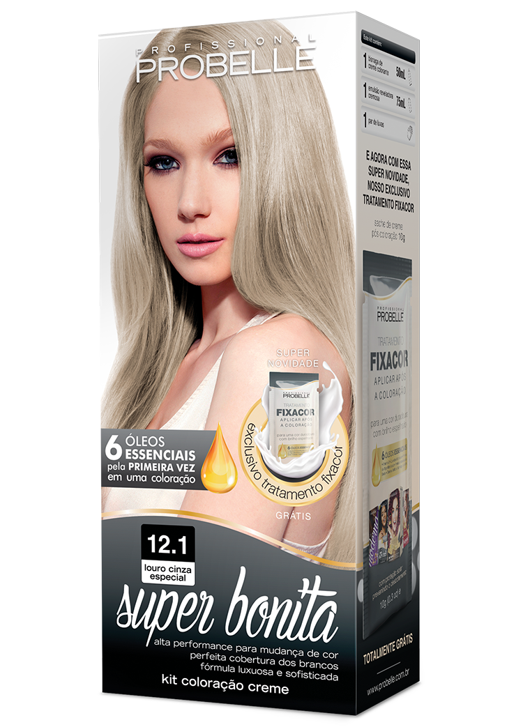 Coloração Super Bonita 12.1 Louro Cinza Especial 