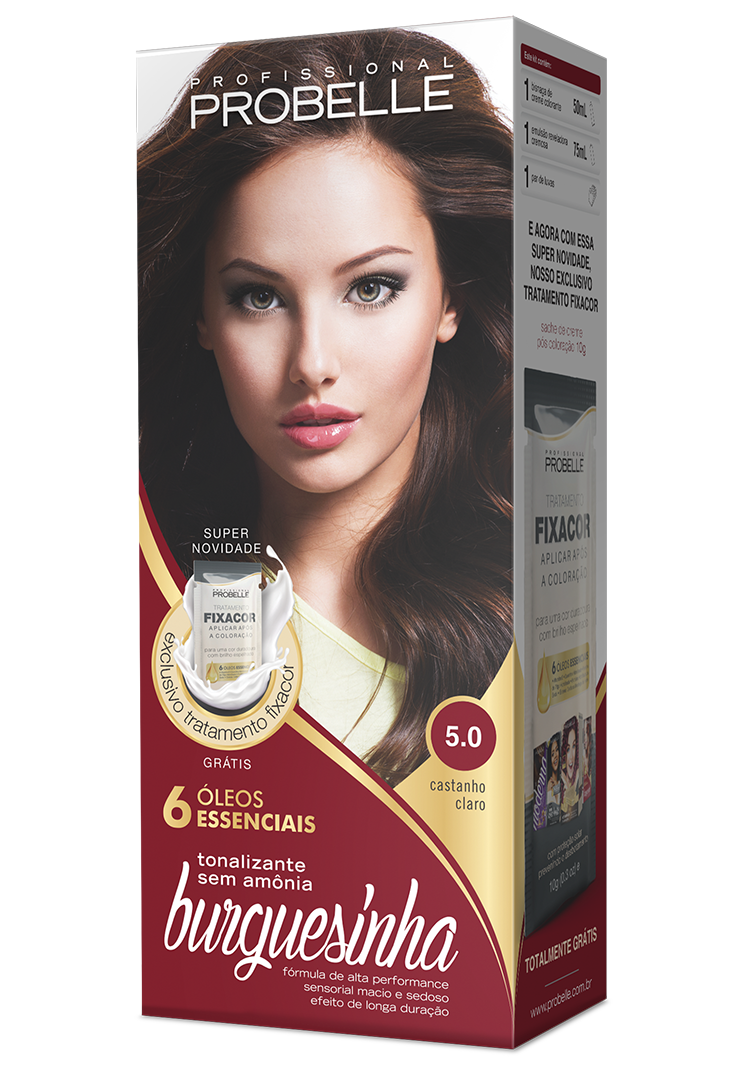 KIT COLORAÇÃO BURGUESINHA 5.0 CASTANHO CLARO 50ML