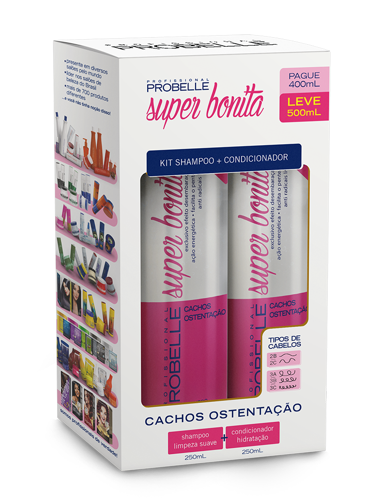 KIT CACHOS OSTENTAÇÃO SUPER BONITA 500ML
