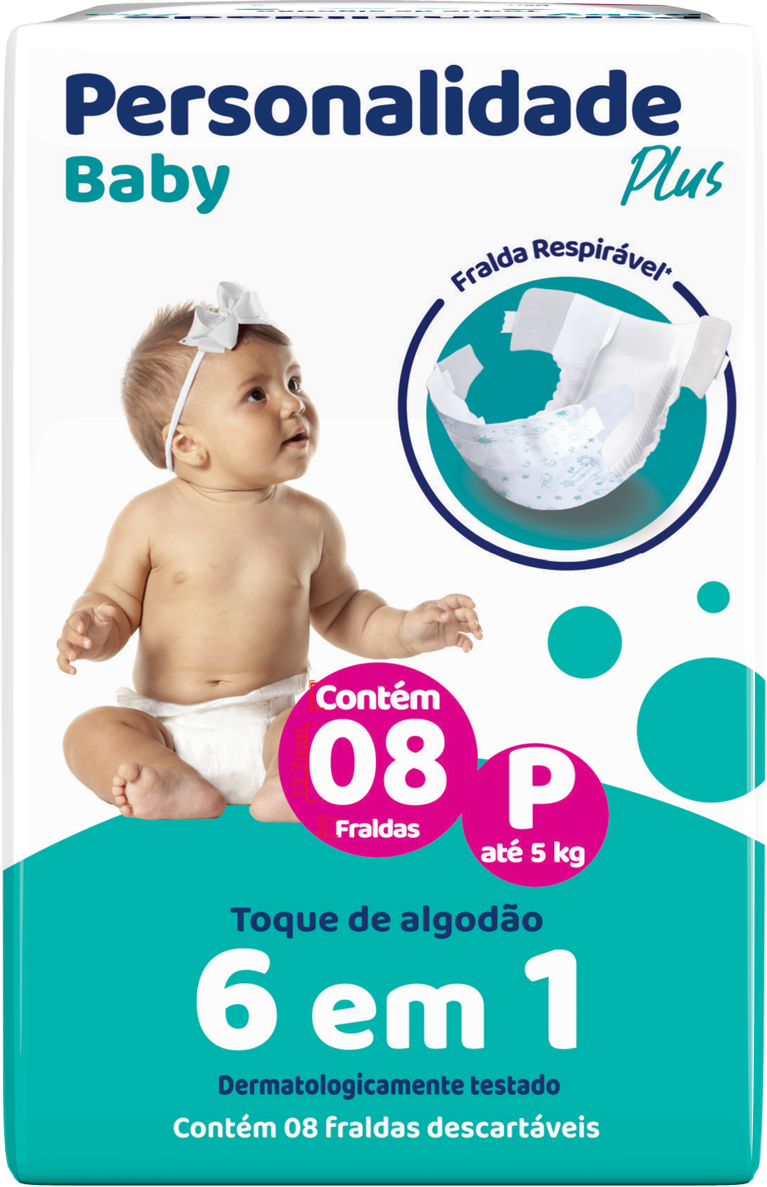 FRALDA PERSONALIDADE B PLUS REGULAR PEQ 16X08UN