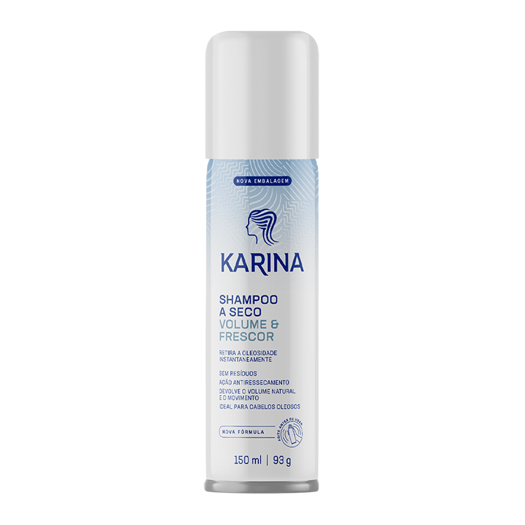 SHAMPOO A SECO KARINA VOLUME E FRESCOR PACK/3 150ML